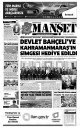 KAHRAMANMARAŞ MANŞET