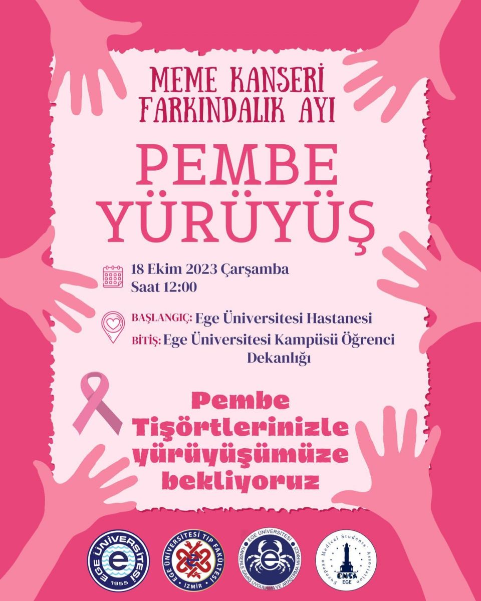 EÜ’de Meme Kanseri Farkındalık Yürüyüşü