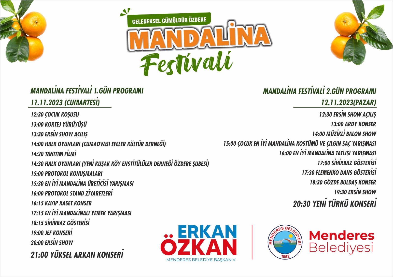 Mandalina Festivali İçin Geri Sayım Başladı