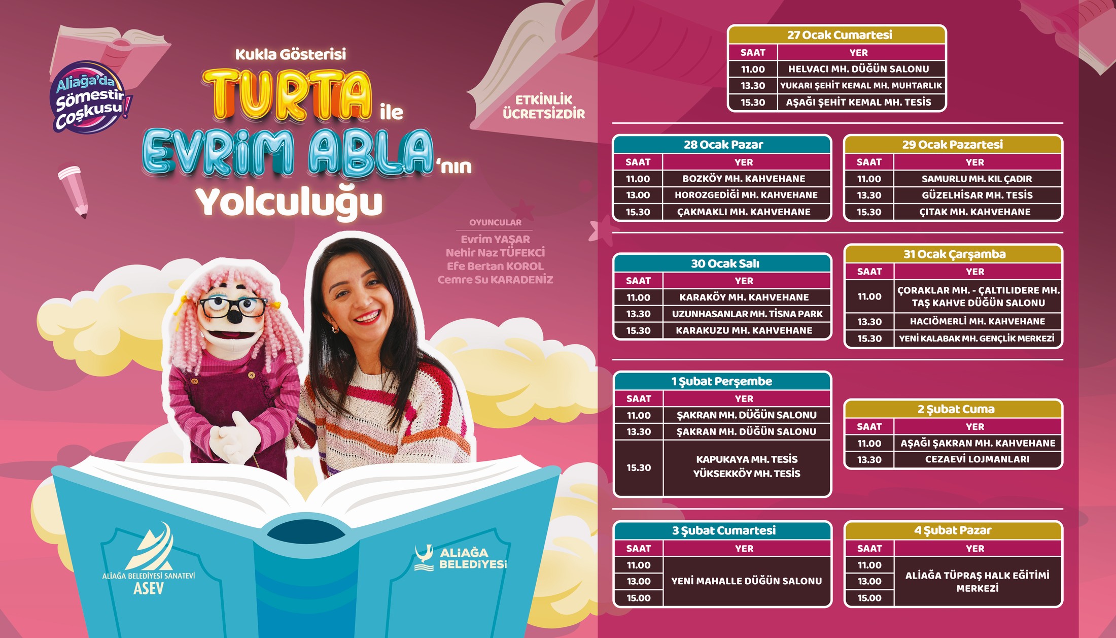 Aliağa’da Eğlenceli Yarıyıl Tatili Başlıyor