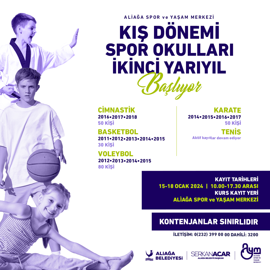 AYM’de Kış Dönemi Spor Okulları Kayıtları Başlıyor