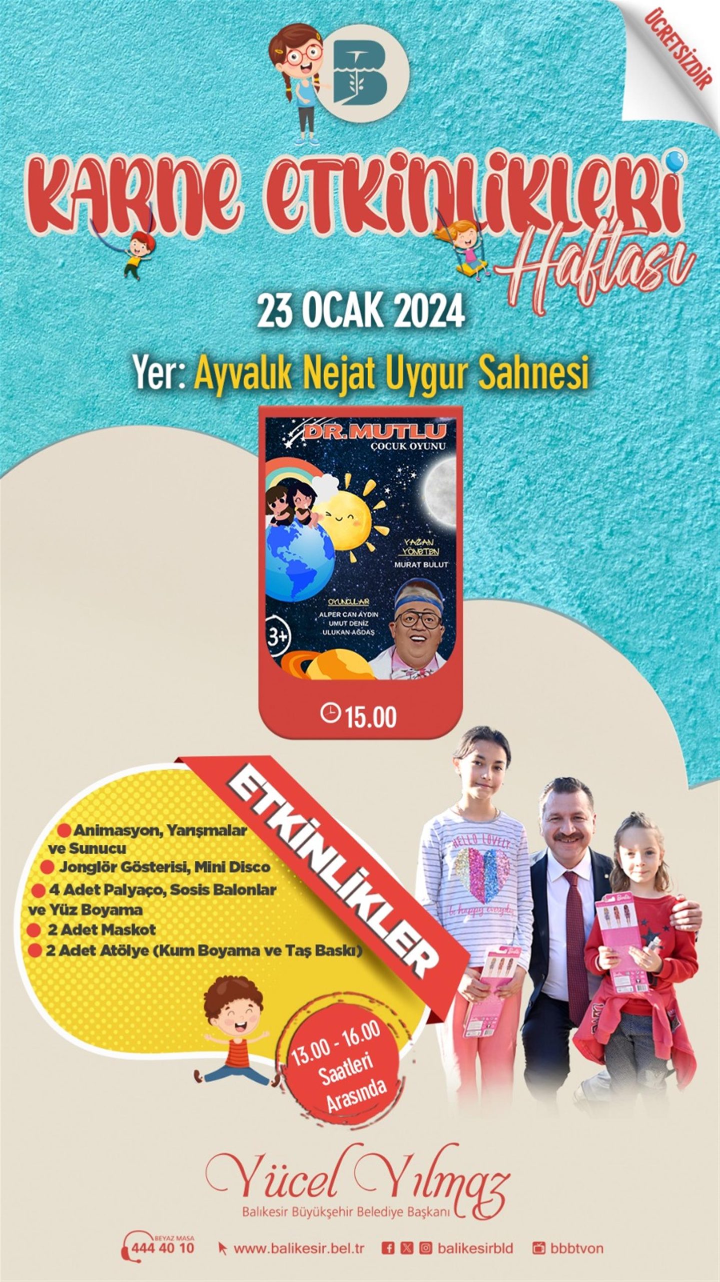 Çocuklar, tatilin tadını Büyükşehir’in etkinliklerinde çıkaracak