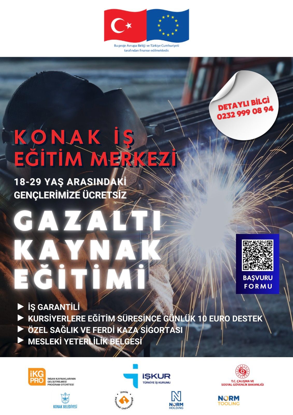 Konaklı gençlere gazaltı kaynak eğitimi