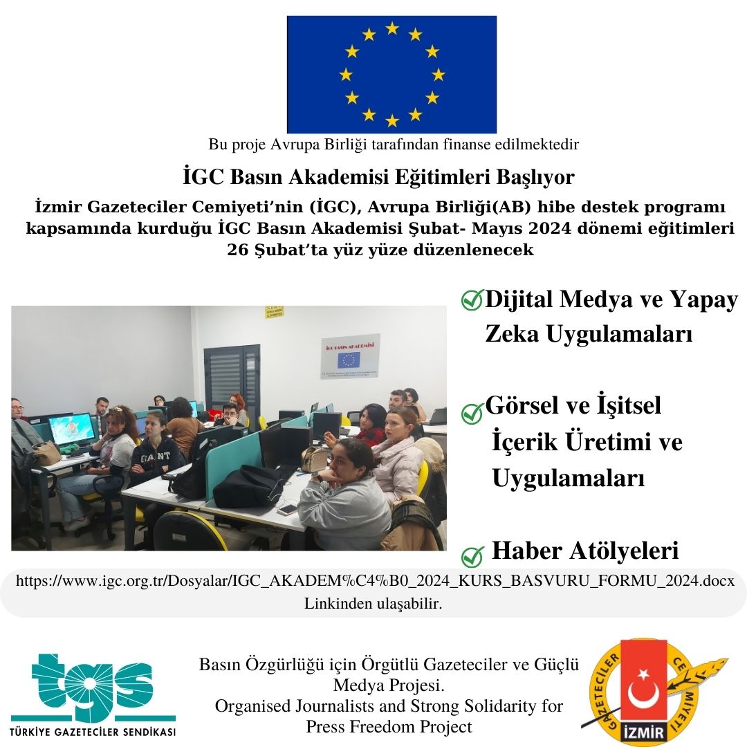 İGC Basın Akademisi 2024 Eğitimleri Bugün Başlıyor