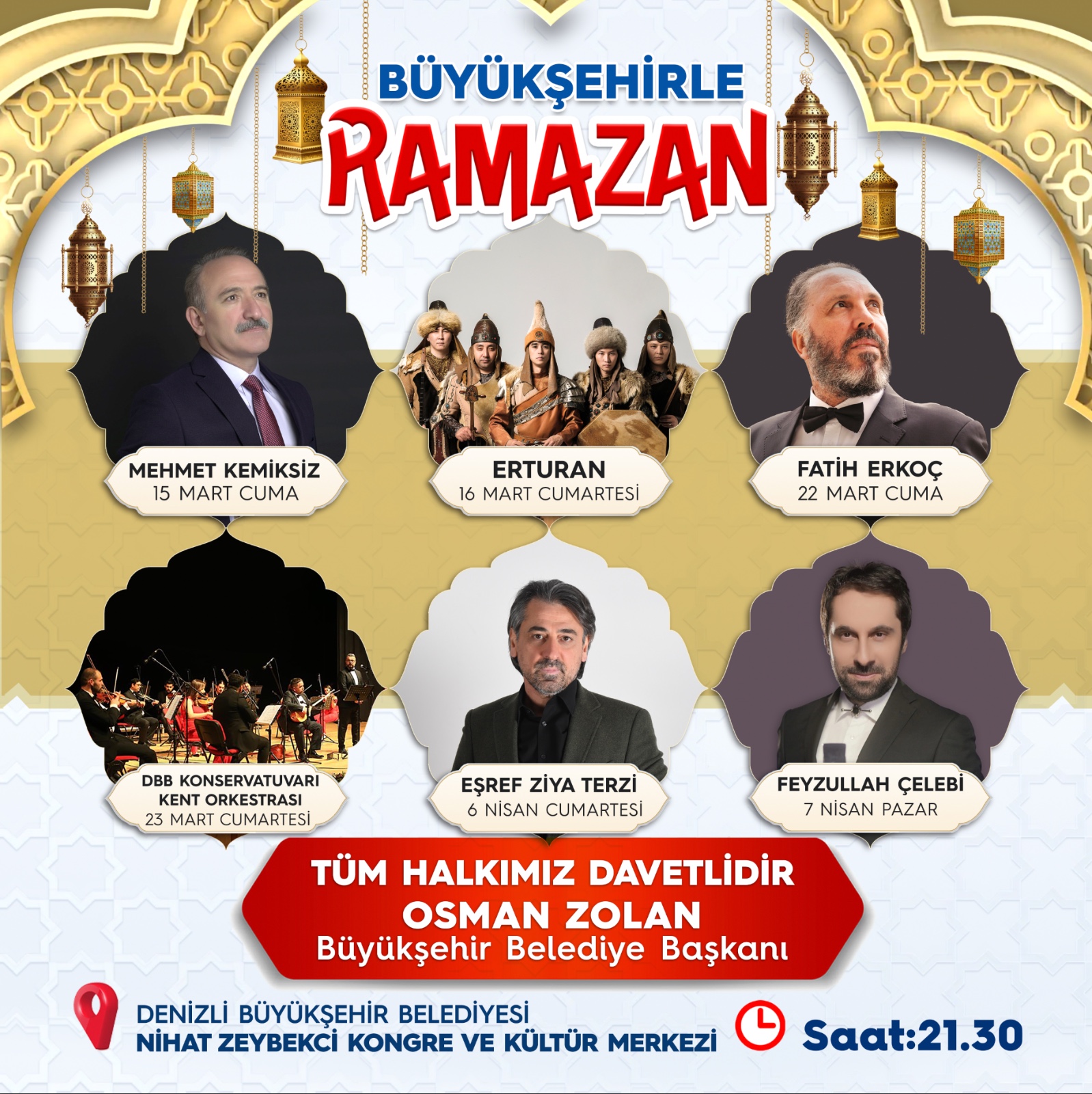 Ünlü sanatçı Fatih Erkoç Denizlililer için sahne alacak